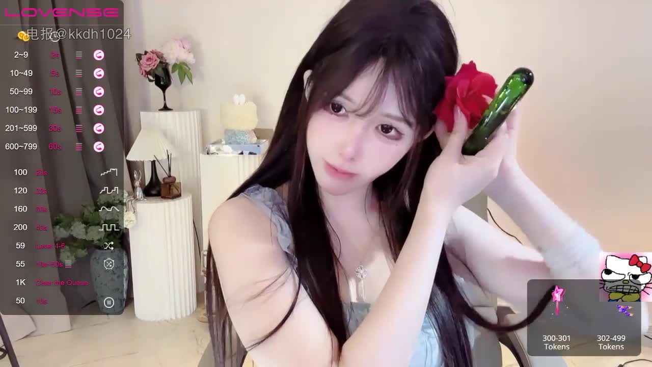 偶像级别甜美萝莉长腿女神【haha】170CM 黑丝大长腿，又又又喷水了 豁出去了！连喷了三次水 快要虚脱了 #haha 5