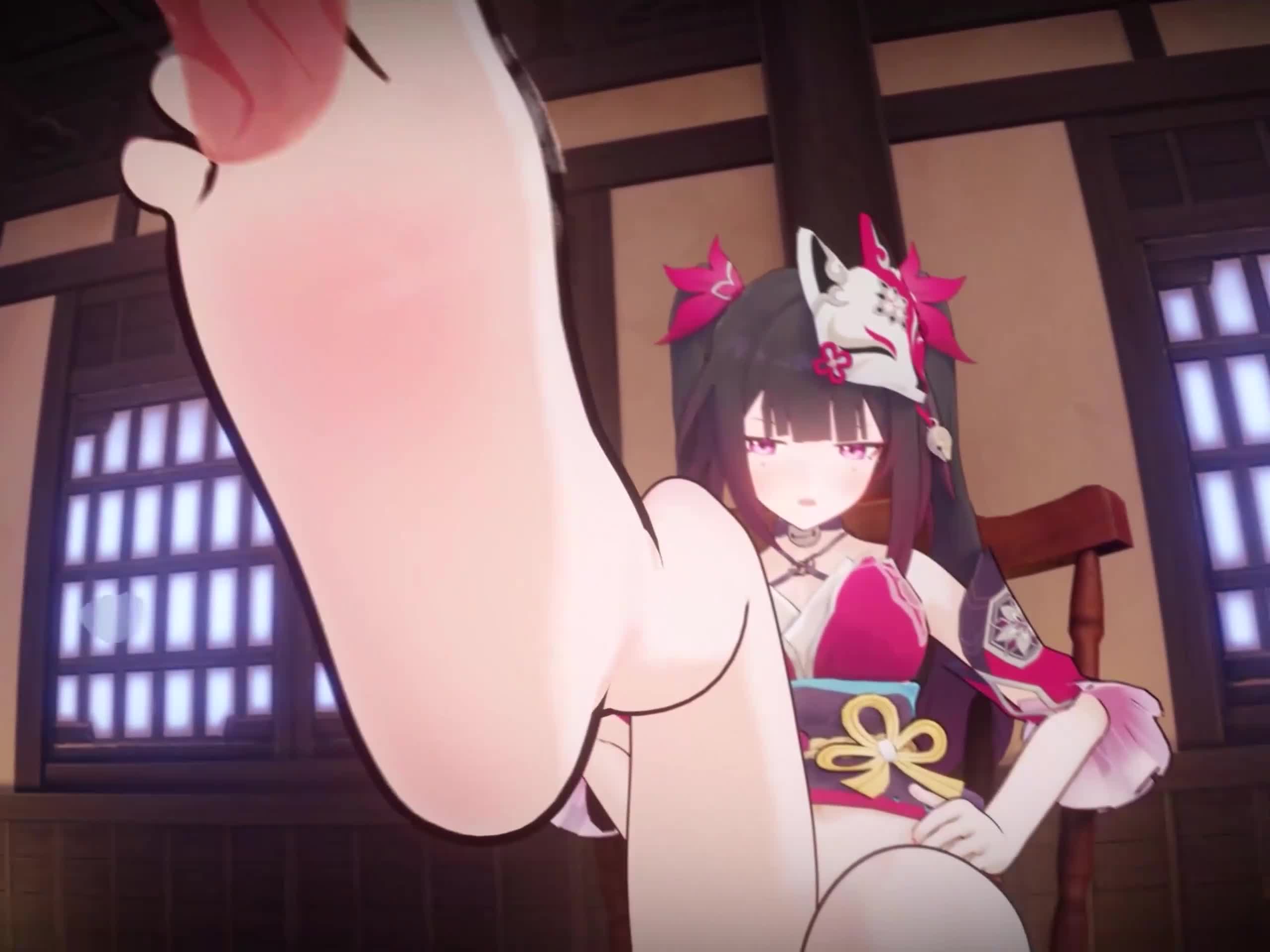 #二次元 #Femdom68星穹铁道 花火裸足 白丝 黑丝 打飞机 足交 中文配音 赵
