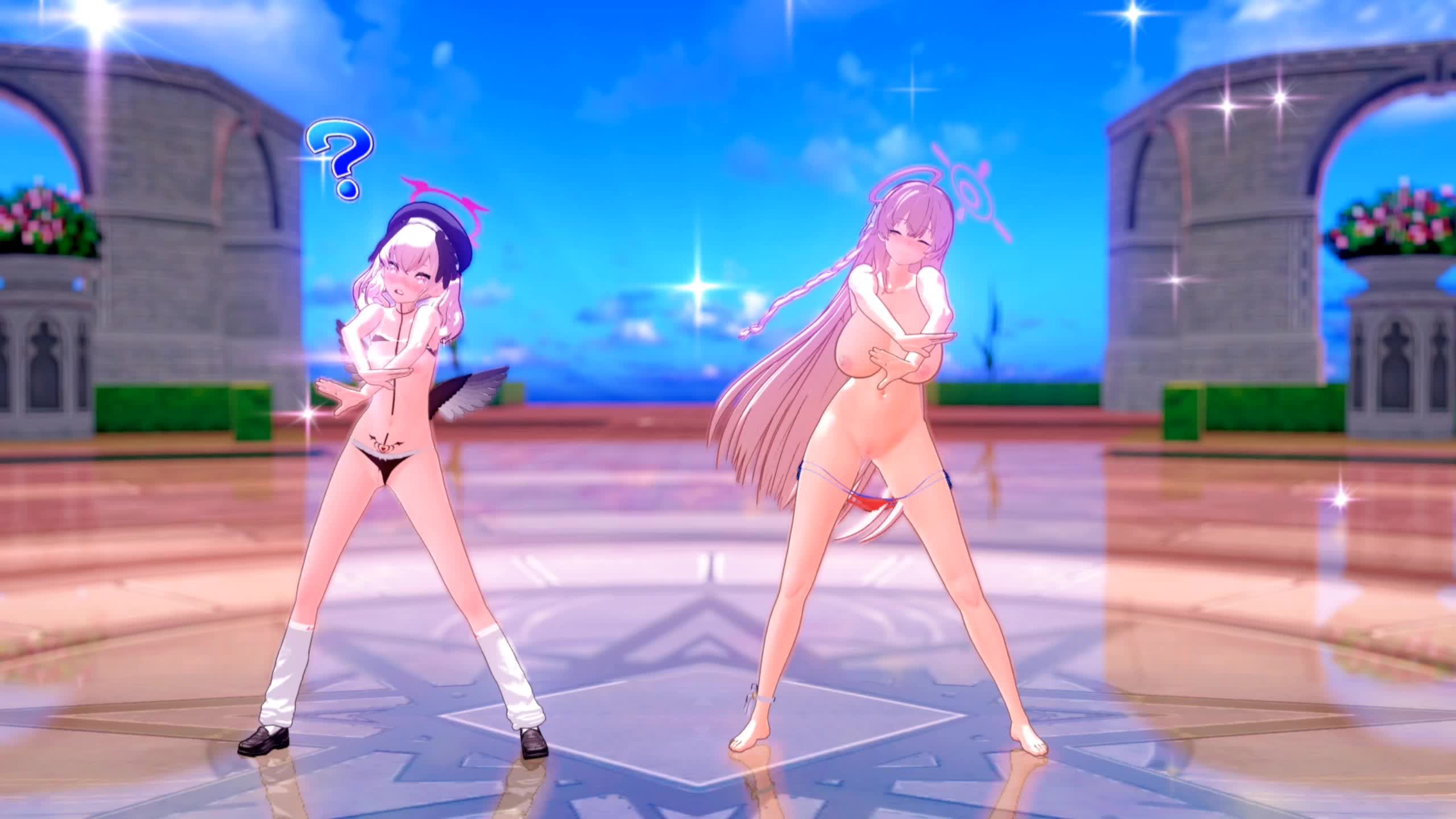 [Blue Archive] Hanako And Koharu Lewd Sex