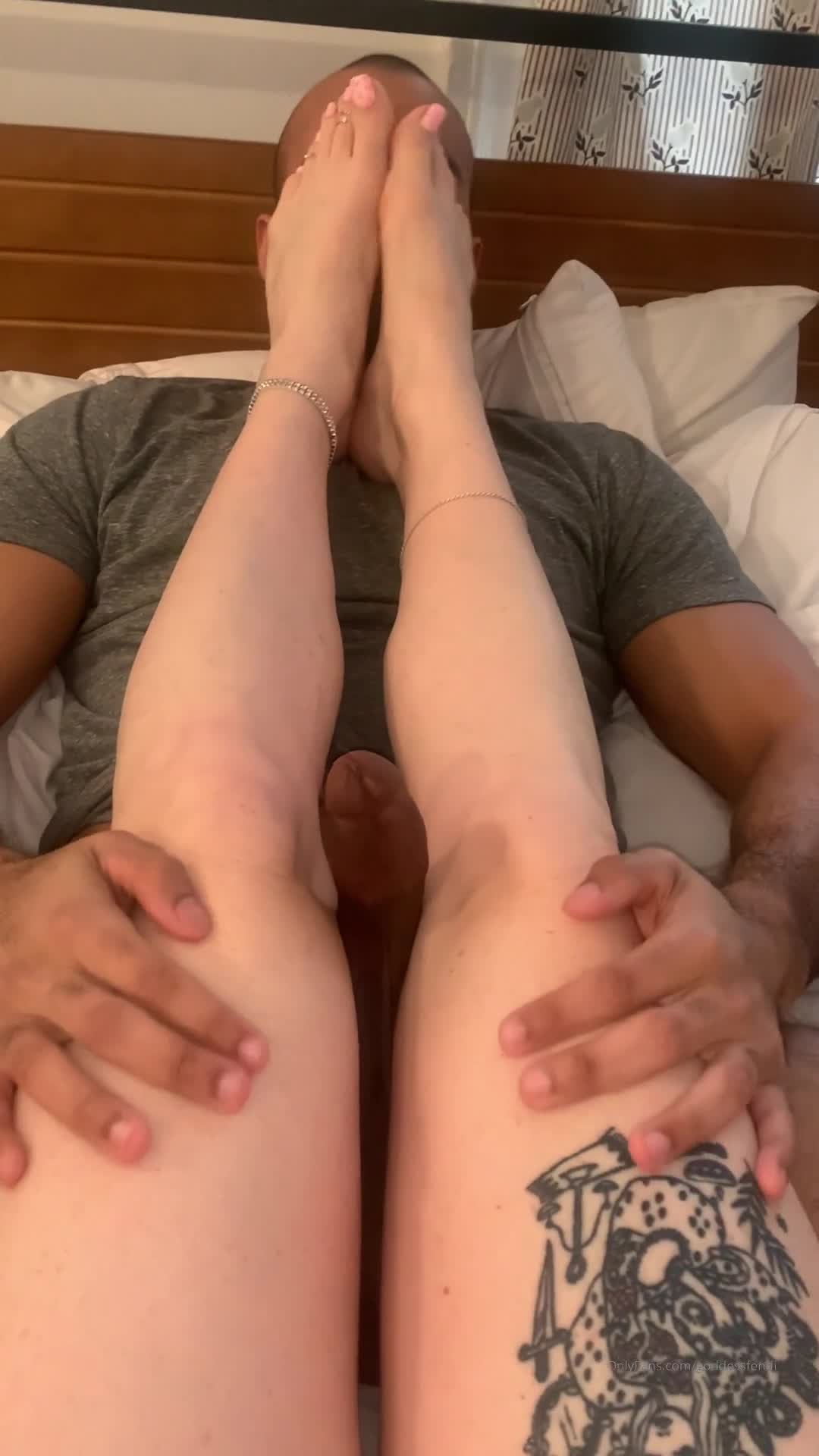 Explosive cumshot from this lucky guy. He had his first foot.. by goddessfendi from OnlyFans Coomer