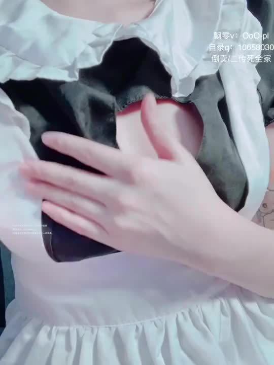 #飘零 #月月酱 #里有 白皙粉嫩肌肤女仆装二穴跳蛋夹击潮吹失禁溢出滑落美艳淫臀