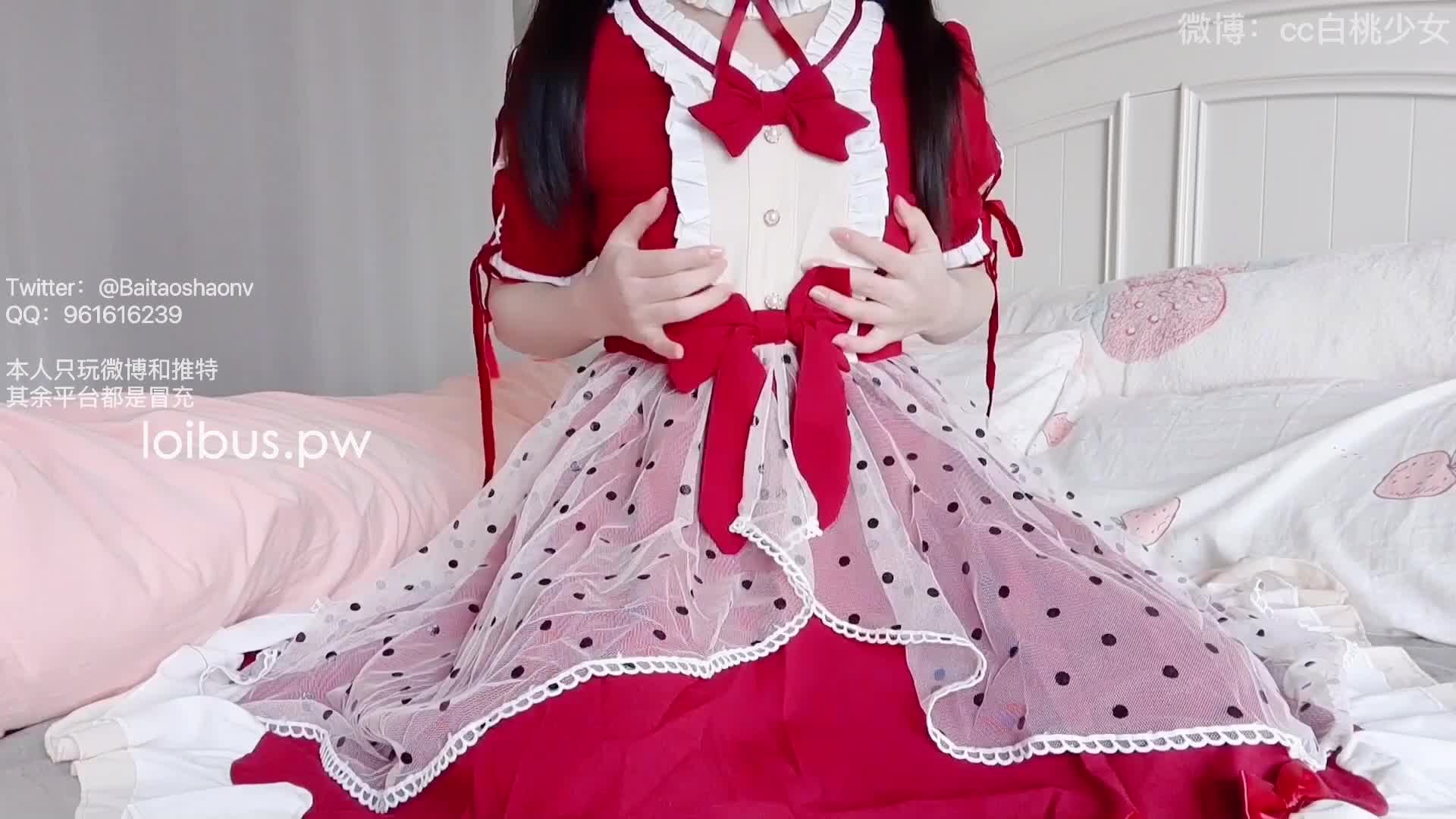 #白桃少女 红色洛丽塔