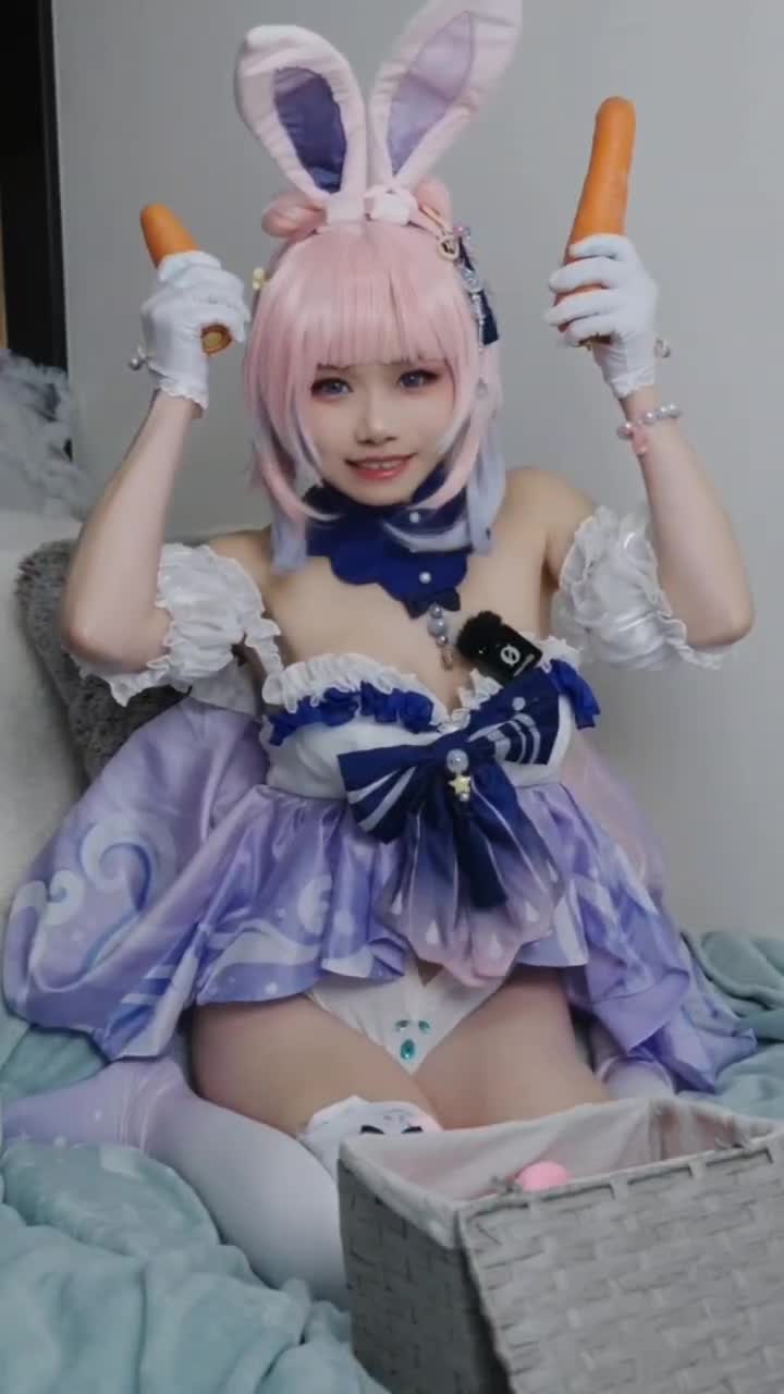 #草莓羽衣️ #白虎 #cos 原神心海胡萝卜自慰