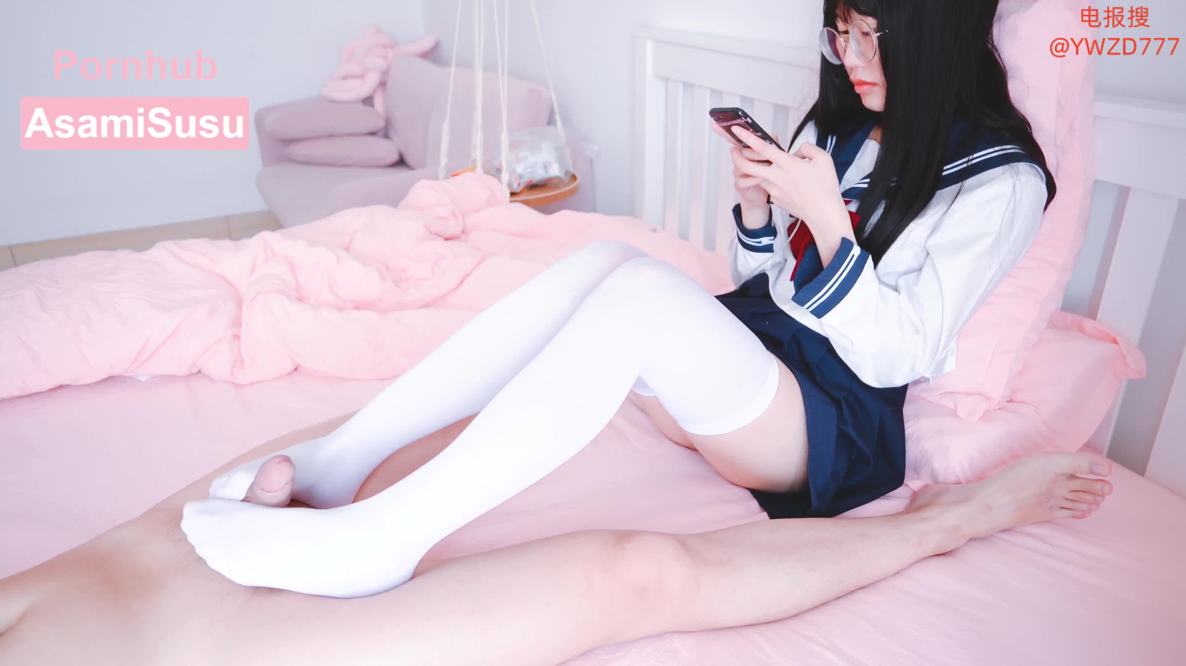 精选集  JK制服白色过膝袜腿子踩着肉棒足交 ~ #制服 #足交 #白丝 #福利姬