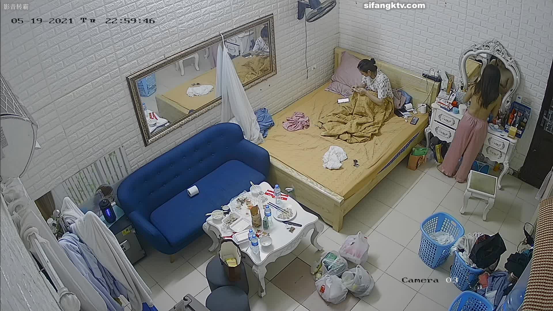 偷拍系列- 家庭 摄像头 女生 宿舍 三姐妹