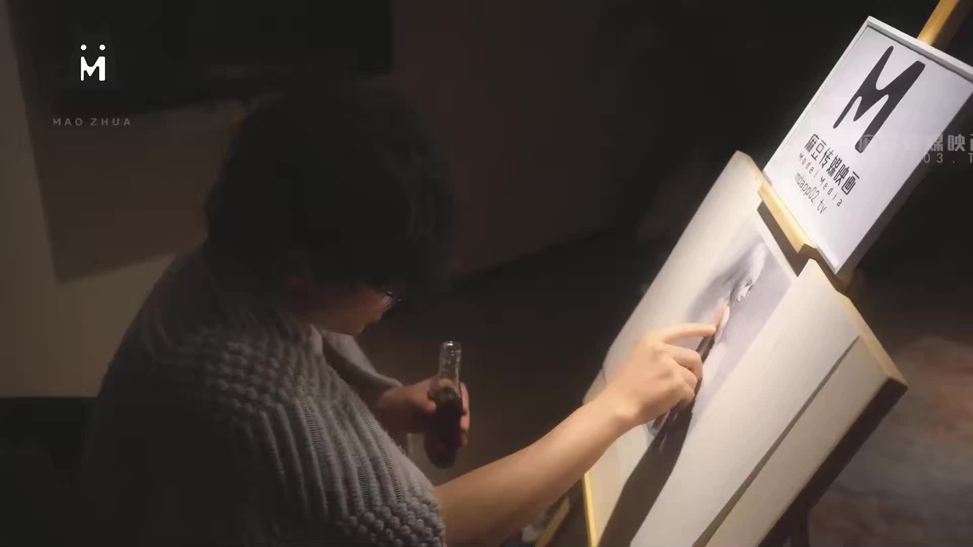 #巨乳 #侧入 #口交 #上位 #中出画家的女学徒
