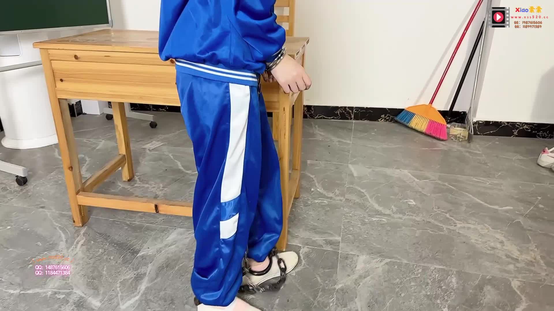 #xiao素素戴镣侤的值日生#捆绑 #调教 #束缚,#绳艺