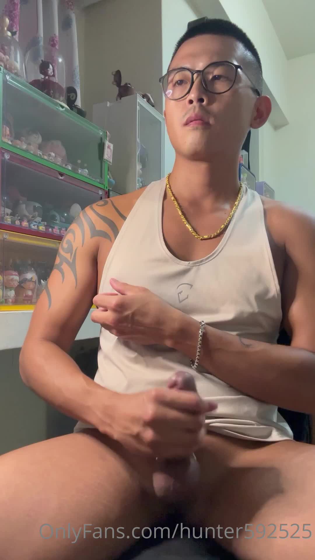 眼镜飞机头 自摸撸射