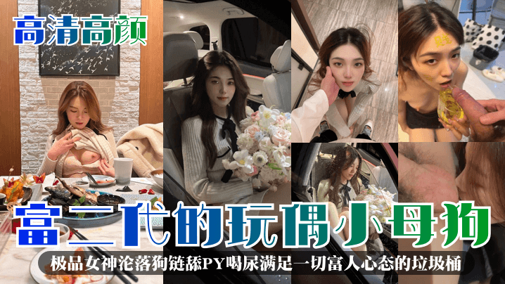 国产自拍【高清高颜】富二代的玩偶小母狗！极品女神沦落狗链舔PY喝尿满足一切富人心态的垃圾桶