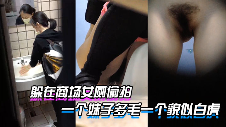 国产自拍躲在商场女厕偷拍到两个美女嘘嘘，一个妹子多毛一个貌似白虎