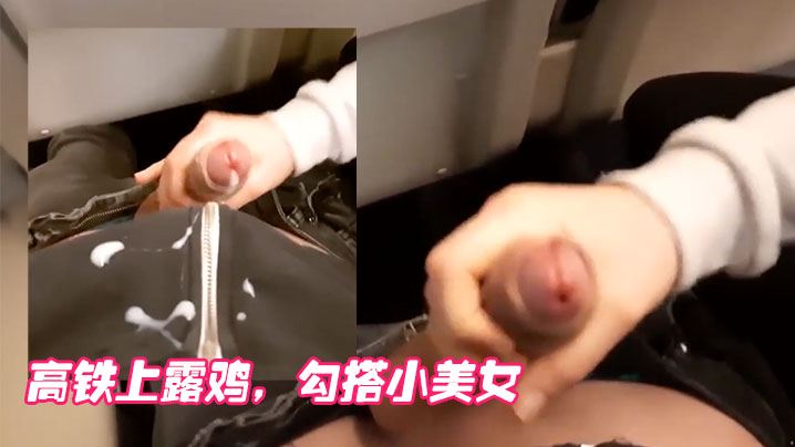 国产自拍高铁上露鸡，勾搭小美女
