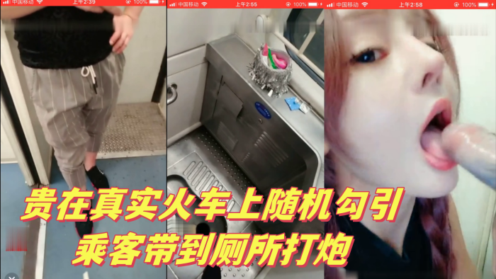 国产自拍【贵在真实火车上】 随机勾引乘客带到厕所打炮