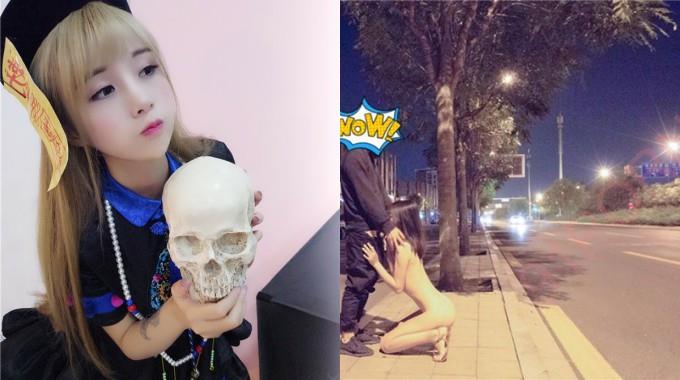 国产自拍高颜值喜欢玩野外露出自拍女神级美女草莓穆斯视图版,露出界鼻祖,原版3P野战