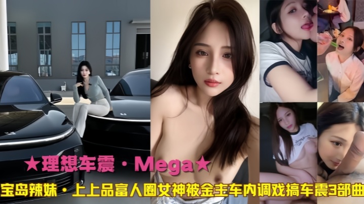 国产自拍【理想车震·Meg﻿a】宝岛辣妹上上品富人圈女神被金主车内调戏搞车震3部曲